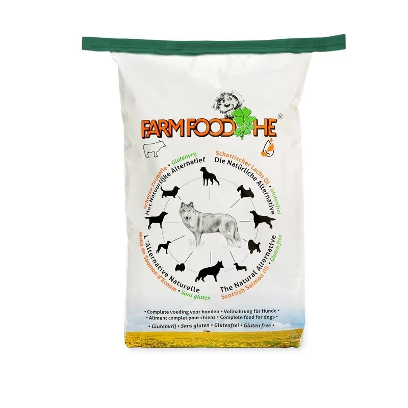Farm Food HE Gluten-Free Cold Pressed Dog Food: Perfect for Sensitive Stomachs, Lifelong for Seniors, and Puppies - Natural & Nutrient-Rich Raw Dry Dog Food - 12kg