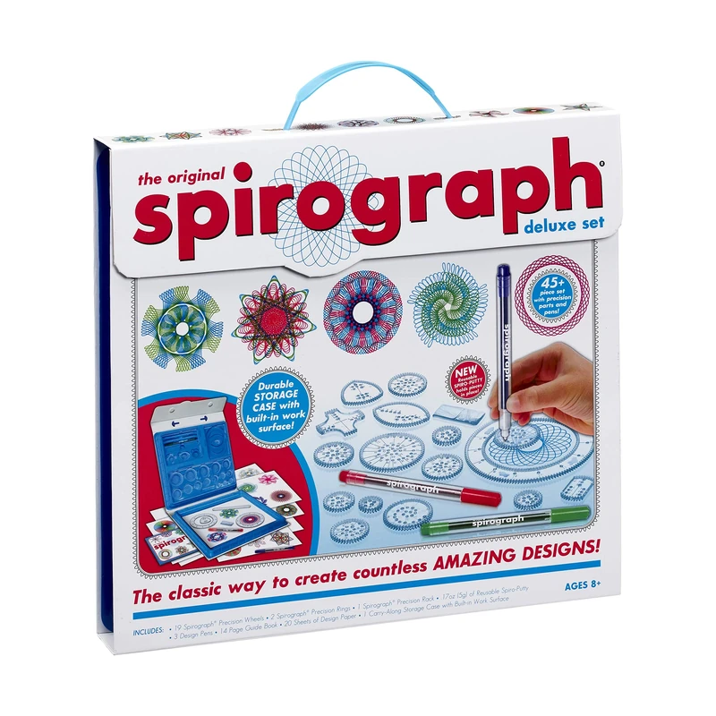 Spirograph Deluxe Set | Create Amazing Endless Designs | Including The Iconic Precision Parts, Pens & Spiro-Putty | Features Durable Storage Case | Creative Arts & Crafts Activity | For Ages 8+