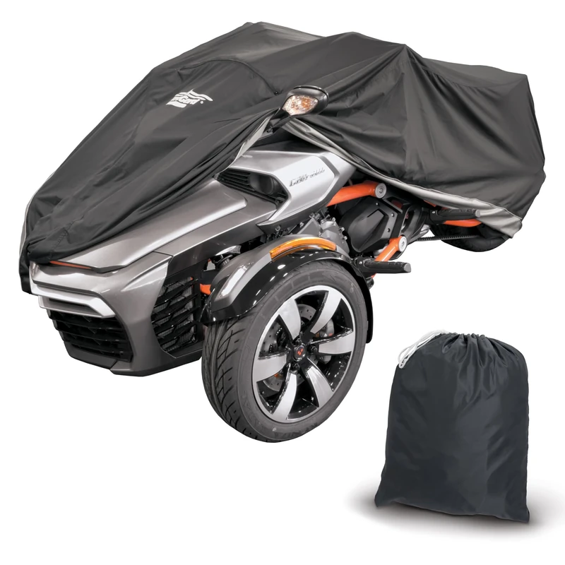 UltraGard 4-476BC Can Am 2015+ F3/F3T/F3S Cover Weather Water Resistant Full Cover Reflective Logo Exhaust Heat Shield Protection from Dust Dirt Rain Sun Rays (Black/Charcoal)