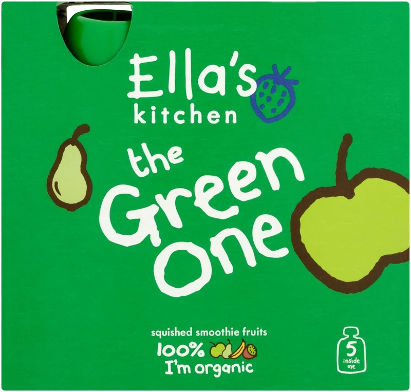 Ella's Kitchen The Green One Smoothie Fruits 6+ Months, Pack of 5, 450g