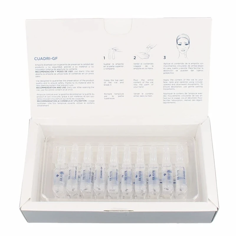 Rilastil Multirepair Cuadri GF – Anti-Aging Facial Ampoules – Repair and Moisturising Treatment – 1 Box of 30 Units