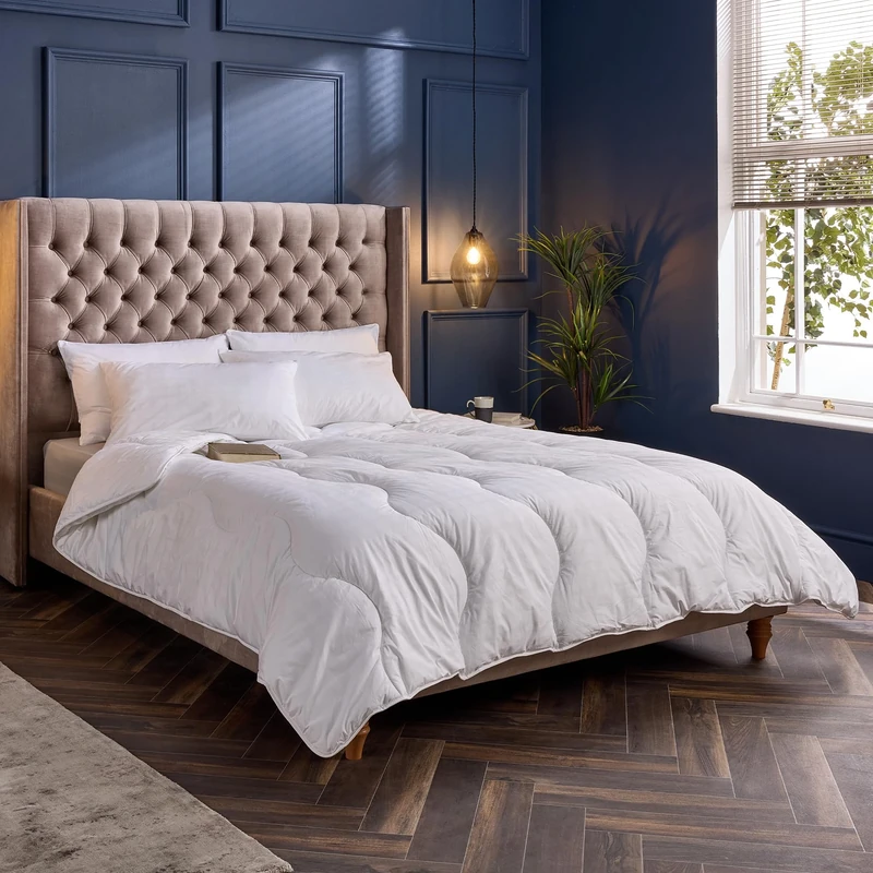 Snuggledown Luxury Cotton Super King Duvet 13.5 Tog - Premium, Warm & Cosy Winter Quilt for Cold Sleepers | 300tc Jacquard Cotton Cover, UK-Made, Non-Allergenic (260 x 220cm)