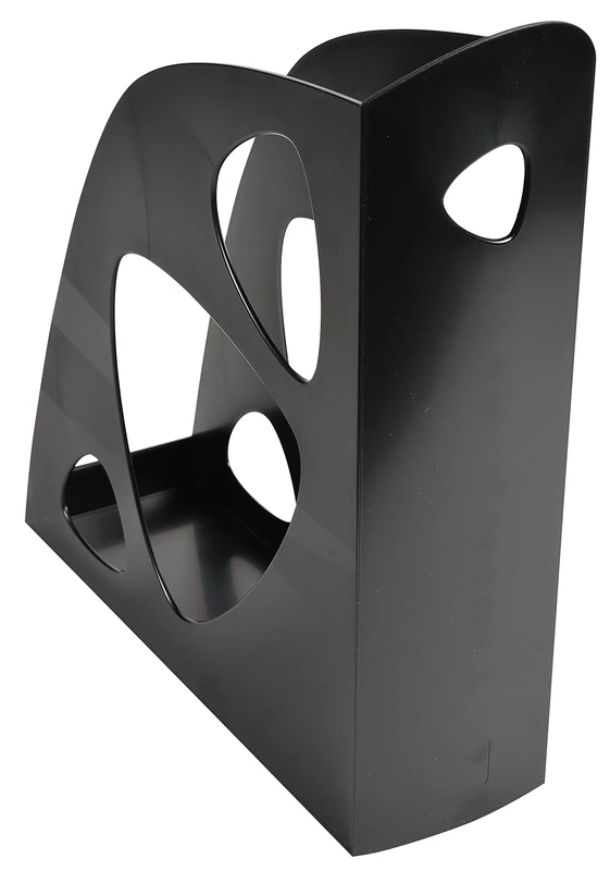 Exacompta - Ref 181014D - ECOBlack Ecomag Magazine File - 248 x 77 x 257mm in Size, Suitable for Storing A4+ Documents, Finger Hole For Removal - Black (Pack of 10)