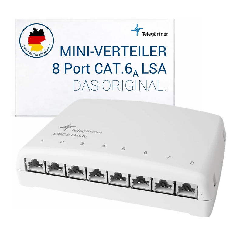 TELEGÄRTNER J02021A0030 Mini Distributor "MPD8-HS Cat.6A (IEC)"