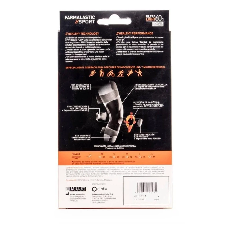 FARMALASTIC Sport Knee Stabilizer, L