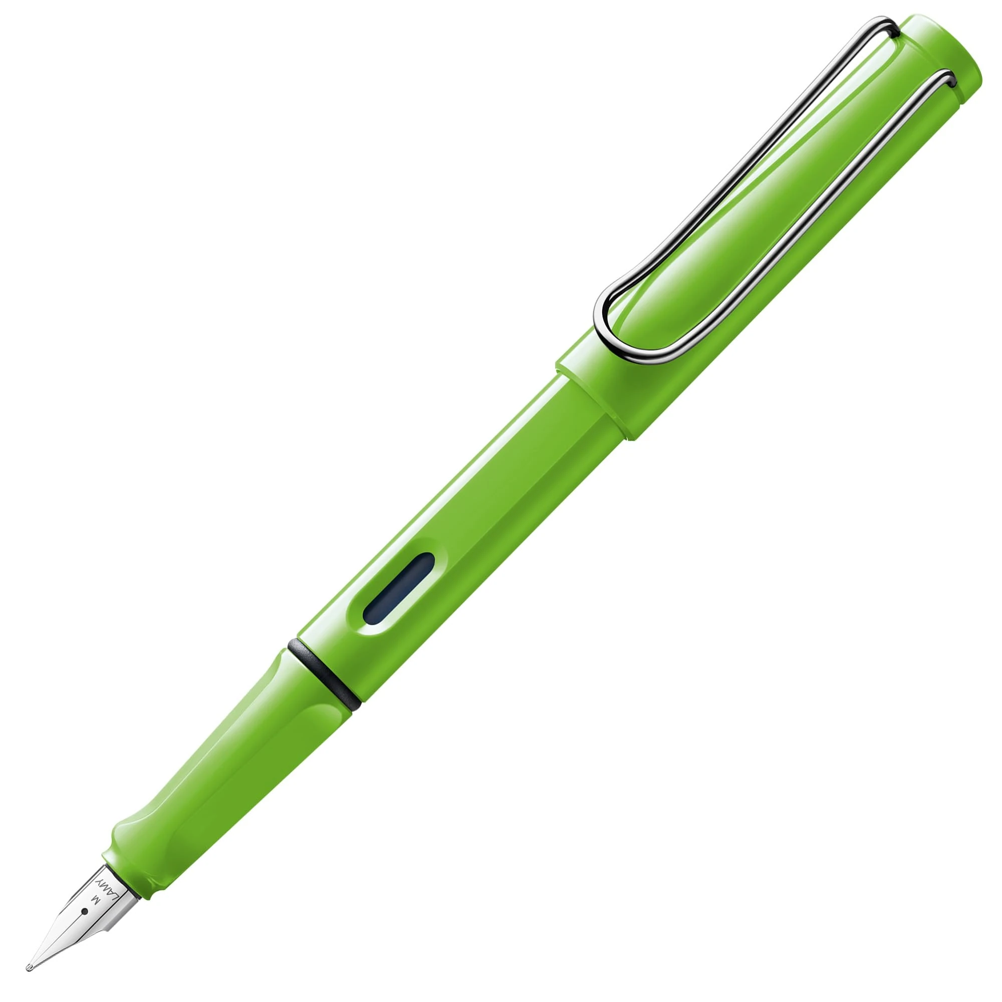 LAMY safari green - Fountain Pen with ergonomic grip & polished steel nib in size M - ideal for any Writing & Calligraphy - including LAMY T 10 blue cartridge - Right-Handed