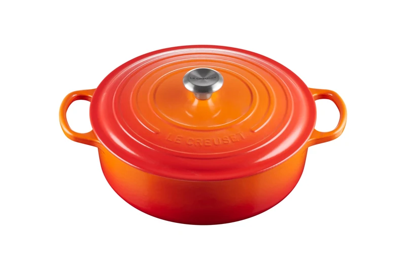 Le Creuset Signature Enamelled Cast Iron Risotto Pot With Helper Handle, For All Hob Types and Ovens, 30cm, 6.2 Litres, Volcanic, 21179300902430