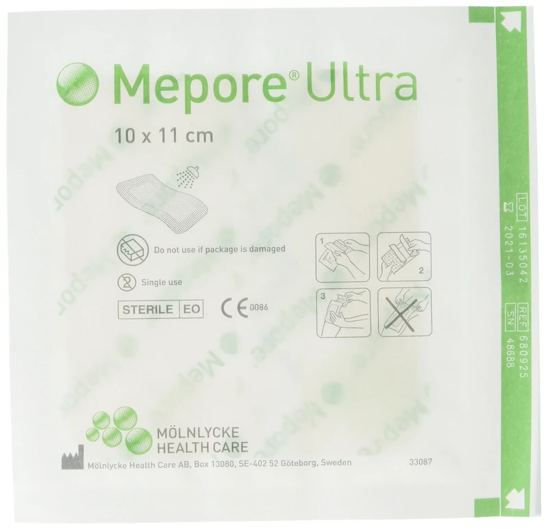 Mepore 99XX0259 Ultra Waterproof Adhesive Dressing, 10cm x 11cm, Pack of 36