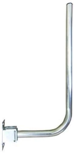 2’ Foot Bent L Shaped Alloy TV Aerial Mast Pole & Bracket Kit by electrosmart® ~ for Loft/Eaves/Wall etc