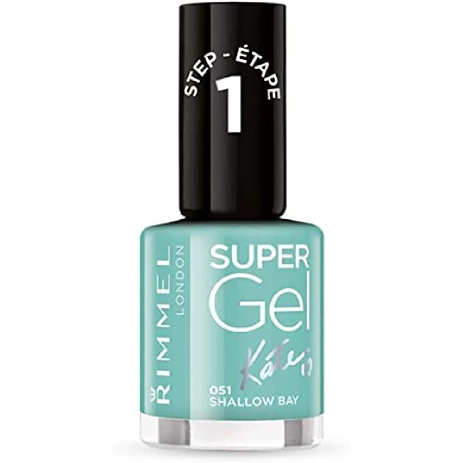 Rimmel London Shade 51 Shallow Bay Kate Moss Super Gel Nail Polish, Mint 12 ml