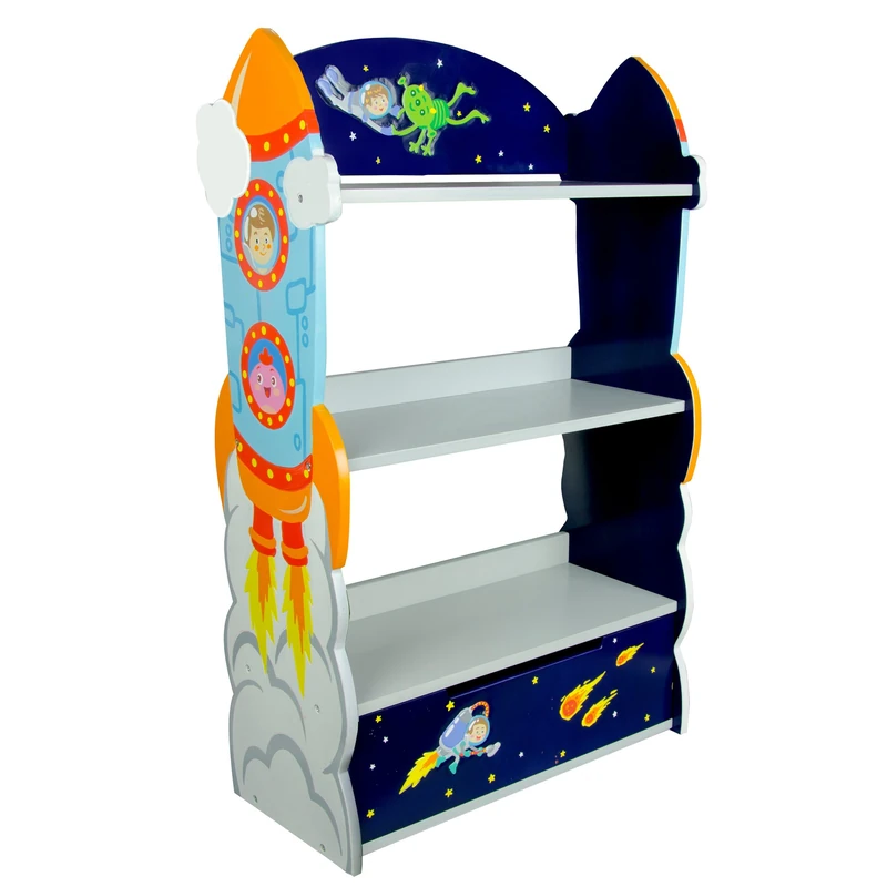 Fantasy Fields Childrens Outer Space Kids Wooden Bookcase Book Shelf TD-12220A