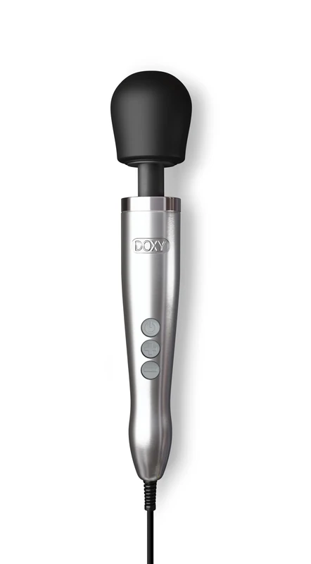 Premium Doxy Die Cast Magic Wand Vibrator for Women ; Silver Magic Wand Massager for Women - Vibrating Female Sex Toy