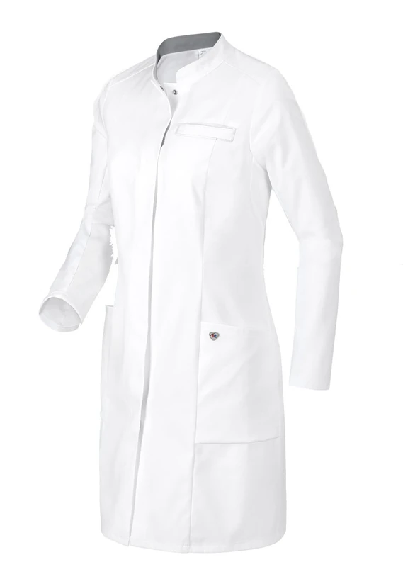 BP 1746-684-21/16n, Women's doctor's coat, Long-sleeve with stretch inserts 200,00 g/m², fabric blend, Color with stretch white, Size 16n