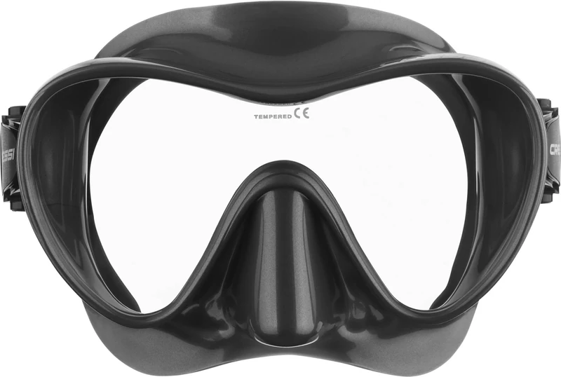 Cressi F1 - Frameless Diving Mask F1 - Snorkel Mask, Adult Unisex - Anti-Fog Glass Lens - Silicone Skirt Comfort - Silver - One Size
