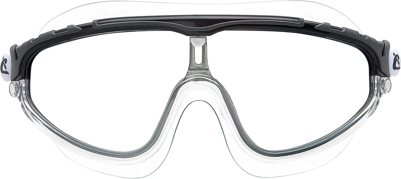 Cressi Skylight Swimming Goggles - Silicone Seal for Adult Swim Goggles - UV Anti-Fog Swimming Mask - Clear/Frame Black Grey Mirrored Lens