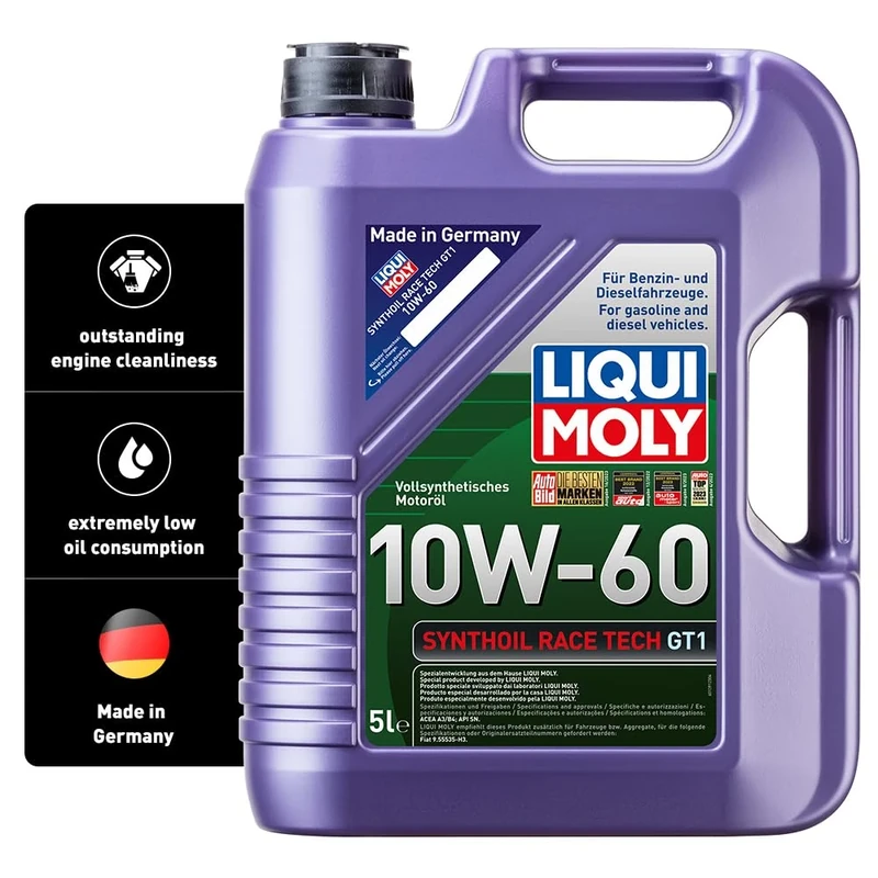 LIQUI MOLY Synthoil Race Tech GT1 10W-60 | 5 L | Fully synthetic engine oil | SKU: 8909