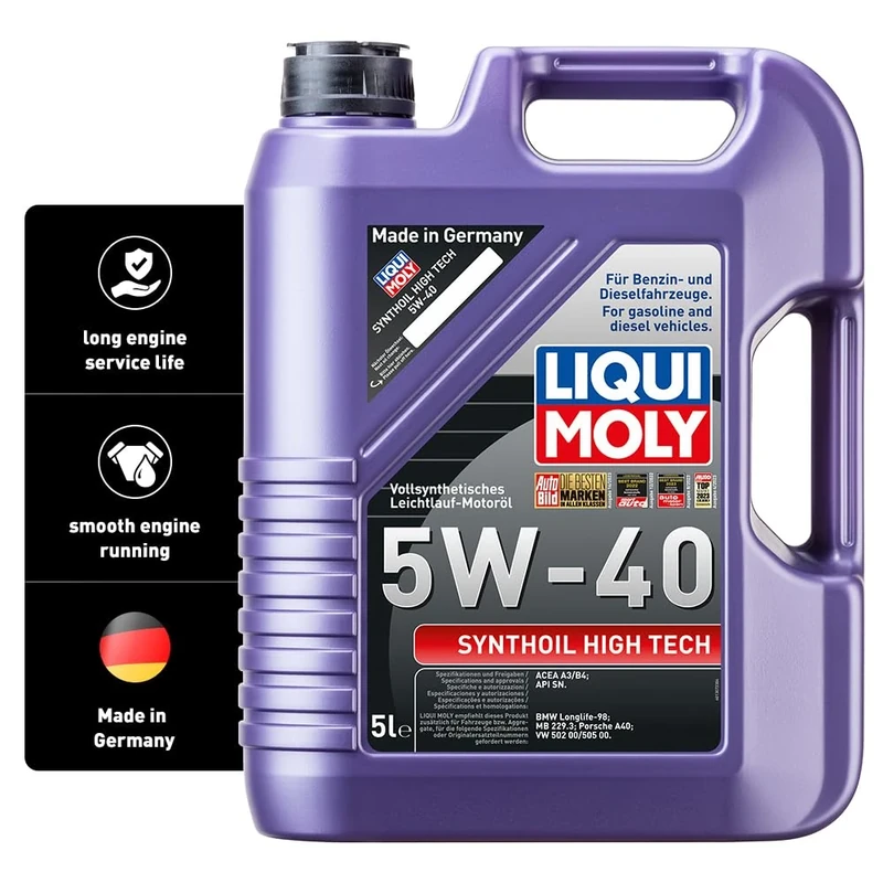 LIQUI MOLY Synthoil High Tech 5W-40 | 5 L | Synthesis technology motor oil | SKU: 1856
