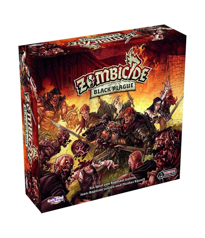 CMON, Zombicide: Black Plague, Basic Game, Connoisseur Game, Dungeon Crawler, 1-6 Players, From 14+ Years, 60+ Minutes, German