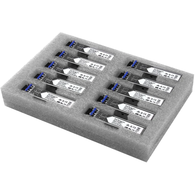 StarTech.com Cisco GLC-LH-SMD Compatible SFP Module (10 Pack) - 1000BASE-LX/LH - 1GbE Single Mode Fiber Optic Transceiver - 1GbE - LC 40km 1310nm Cisco Firepower, ASR920, IE2000 (GLCLHSMD10ST)