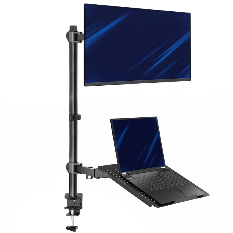 VIVO Laptop and 13 to 32 inch LCD Monitor Stand up Desk Mount, Extra Tall Adjustable Stand, Fits Laptops up to 17 inches (STAND-V012C)