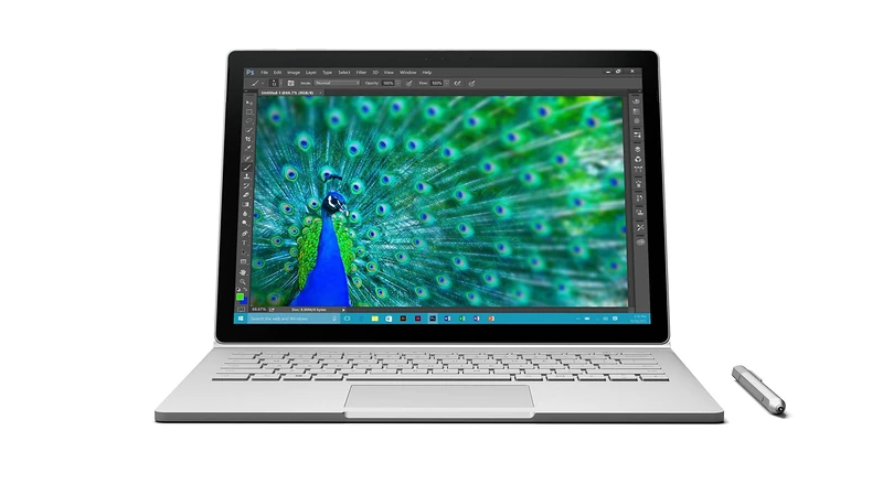 Microsoft Surface Book 13.5 inch Touchscreen Laptop (Intel Core i5-6300U 2.4 GHz, 8 GB RAM, 128 GB SSD, Integrated Intel 520 Graphics, Windows 10 Pro) - Silver