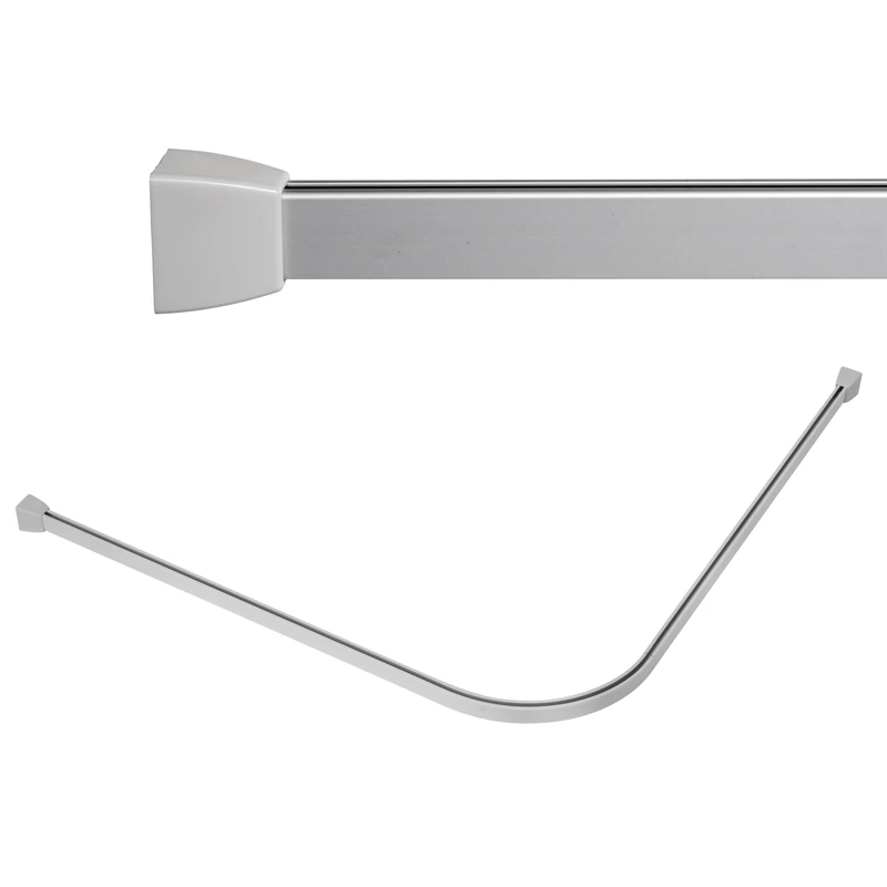 Croydex Shower Rod, Metal, Silver, 76x183x20 cm