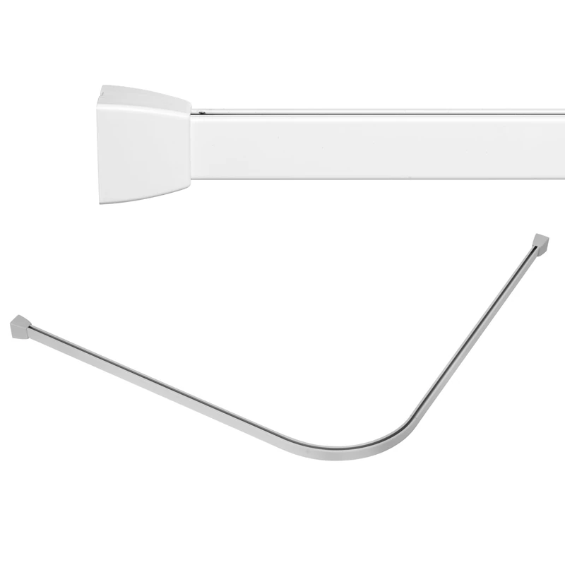 Croydex Shower Rod, Metal, White, 76x183x20 cm