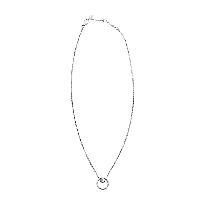 Skagen Necklace for Women Kariana, 14.7 mm x 3.6 mm Pendant Silver Stainless Steel Necklace, SKJ0833040