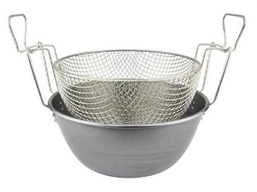 ILSA Deep Fryer with Basket, Brushed Iron and Nickel, Diameter 42 cm - Image 1
