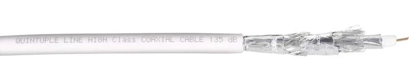 BKL Electronic 0806014/F coaxial Cable External Diameter: 8.20mm 75â"¦ 135 dB White 100m - Image 1
