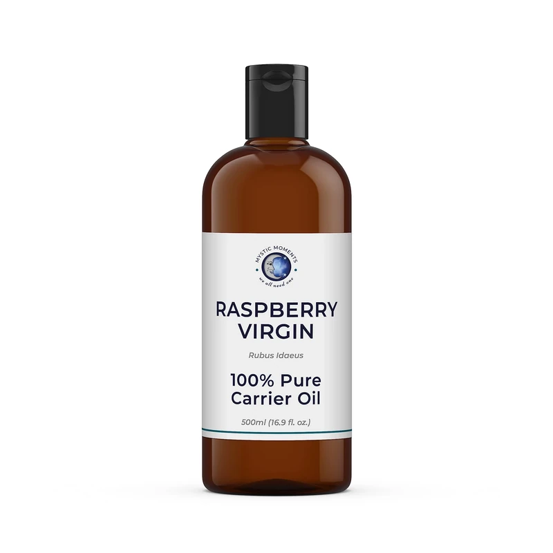 Mystic Moments | Raspberry Seed Virgin Carrier Oil 1 Litre - Pure & Natural Oil Perfect For Hair, Face, Nails, Aromatherapy, Massage and Oil Dilution Vegan GMO Free