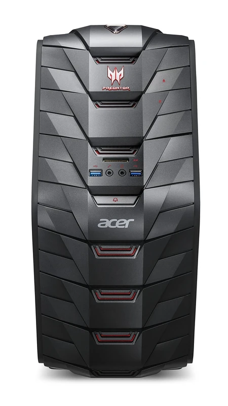acer AG3-710 Desktop PC (Intel Core i5-6400T, 12 GB RAM, 2 TB + 8 GB SSD, Windows 10) - Black/Red