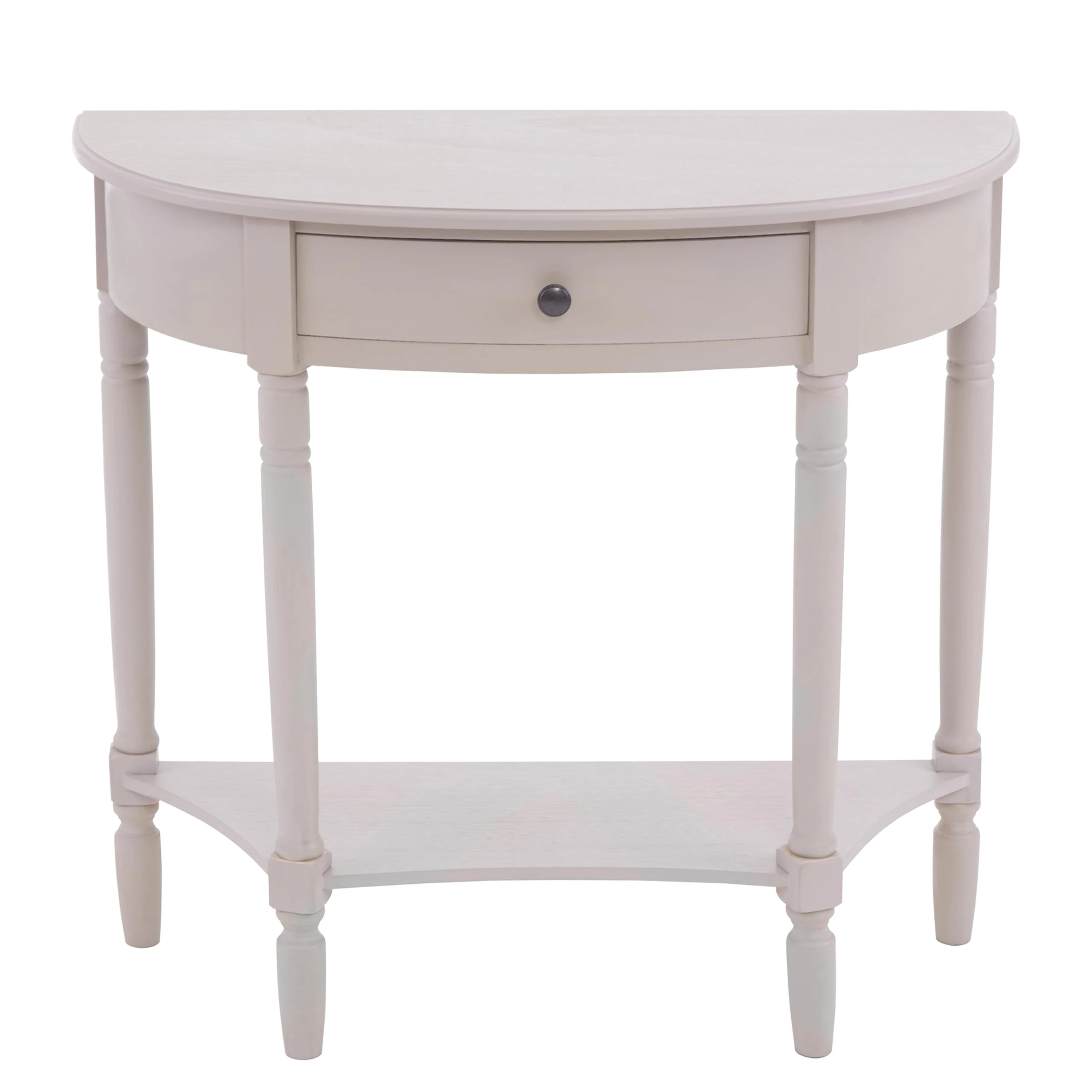 Premier Housewares Heritage 1-Drawer Console Table, Wood, Vintage Grey