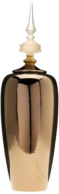 Premier Complements Decorative Urn, Stoneware, Bronze - Image 1