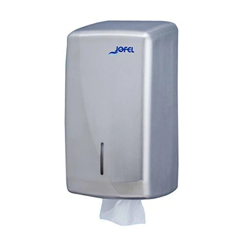 Jofel ah75000 Futura Toilet Paper Dispenser, Zig-Zag, Stainless Steel Satin