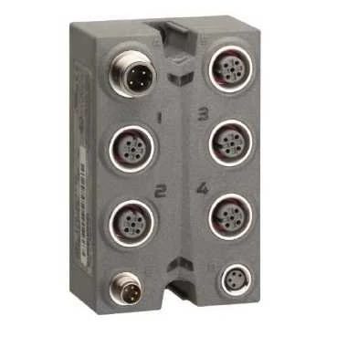 Schneider TM7BAO4CLA Extension Block, TM7, IP67, 4AO, 0-20mA, M12 Connector