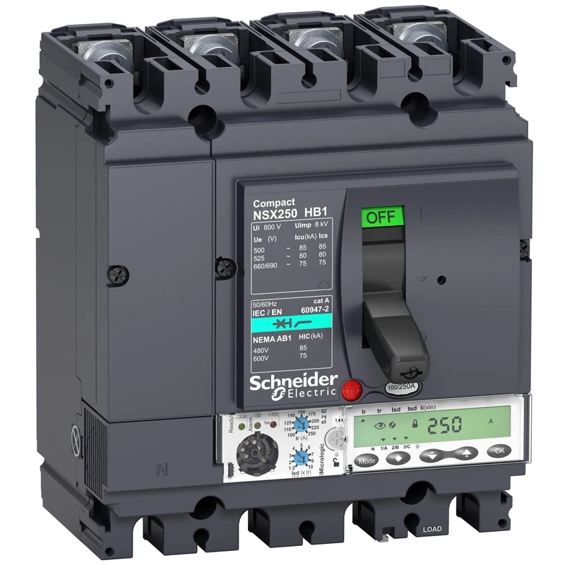 Schneider Elec PBT – Cap 05 11 – Automatic Switch NSX 100hb1 mLogic 5.2-e 100 A 4 Poles