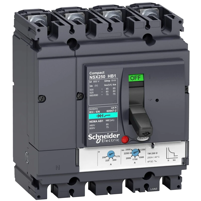Schneider Elec PBT – Cap 05 08 – Automatic Switch nsx100-hb1 tetrapolar 75 KA tm63d