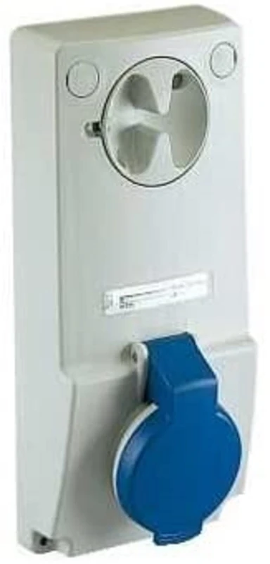 Schneider Electric 82043 Socket Unika W/Interlock 32A 3P-E 200-25, White