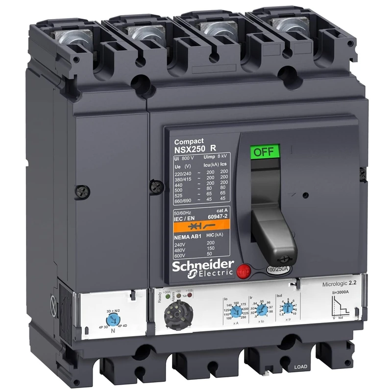 Schneider Elec PBT – Cap 05 07 – Automatic Switch nsx100-r tetrapolar 45 KA 40 Gauge