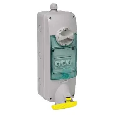Schneider Elec PBT – PCI 40 17 – Base Recessed Switch Block/Lock with DIN or 200 – 250 V 3 Pole + Neutral