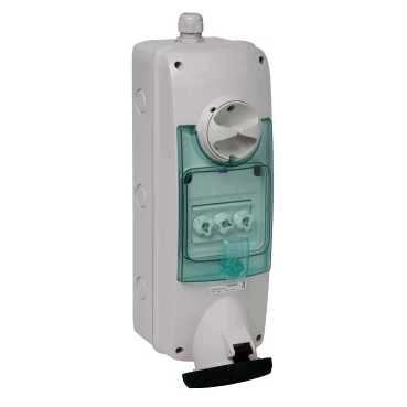 Schneider Elec PBT – PCI 40 17 – Base Recessed Switch Block/Lock with DIN or 200 – 250 V 3 Pole + Neutral