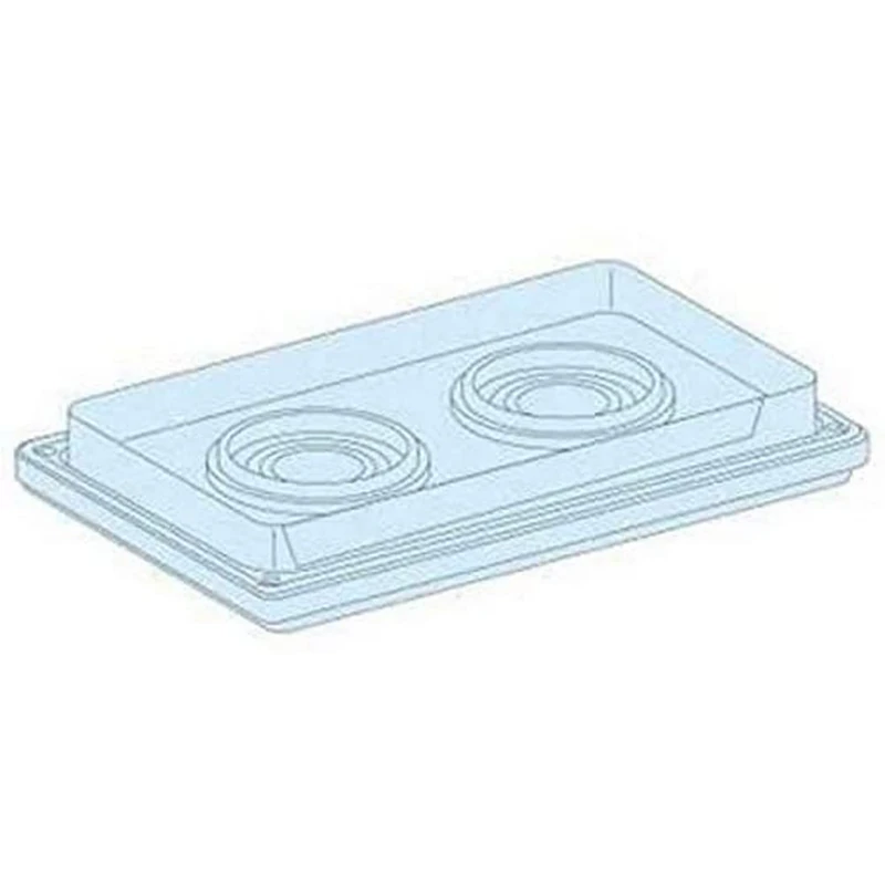 Schneider Electric 08899 Gl.Plate 2 In D33-72mm Dir.Mount.G IP55, White