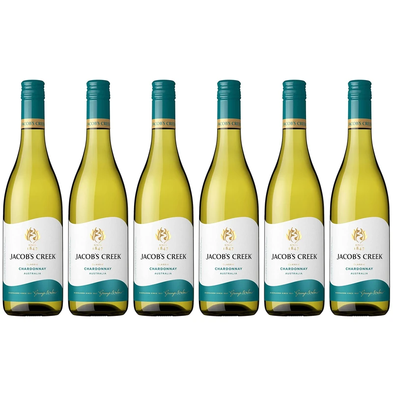 Jacob's Creek Chardonnay White Wine, 6 x 75cl