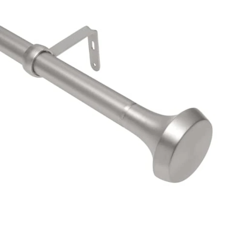 Umbra Ella Drapery Rod, Modern Metal Telescoping Drapery Rod with Trumpet Finials,36"-72", 91-183 cm, Nickel