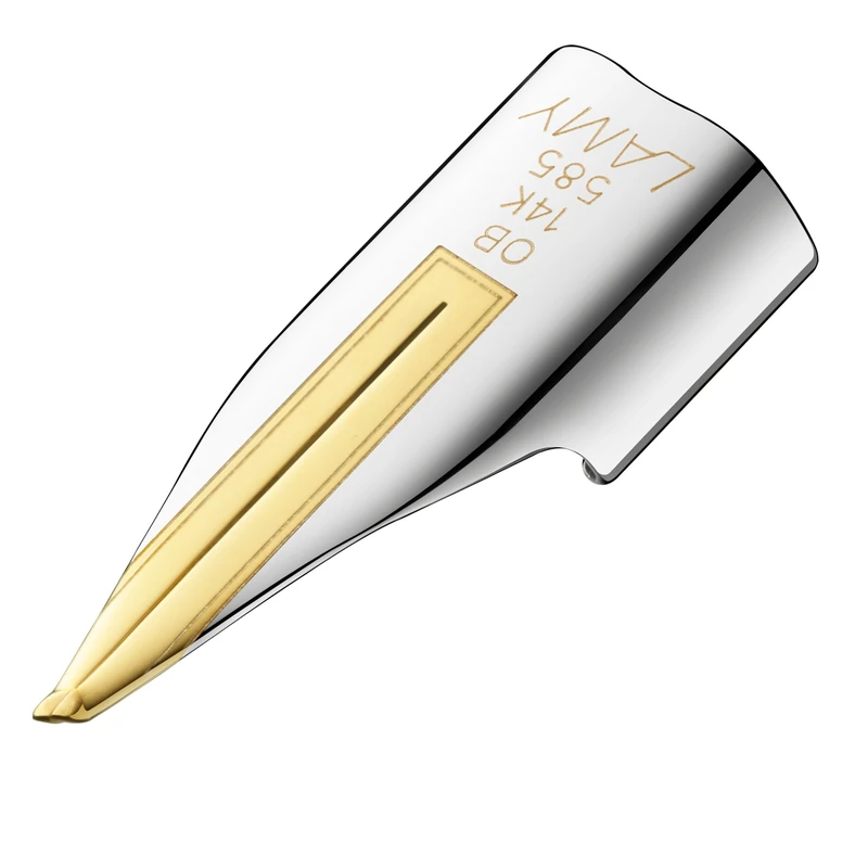 Lamy 1229851 Oblique Wide Gold Nib - 14 ct PVD-Refined - Image 1