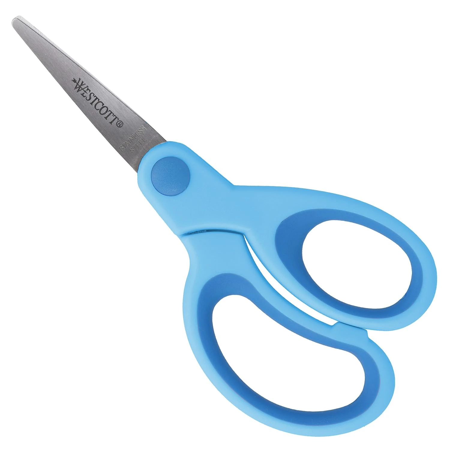 Westcott Softgrip Children's Scissors Blue Right-Handed | Ergonomic Handle for schoolchildren | 13 cm (5") Ideal for Children's Hands | E-21583 00