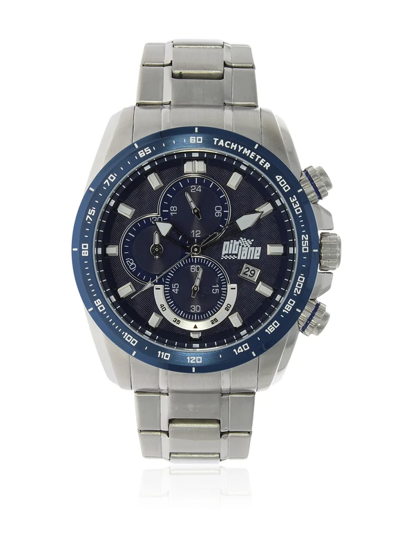 Pit Lane Watch Chronograph Display and Stainless Steel Strap PL-1026-1