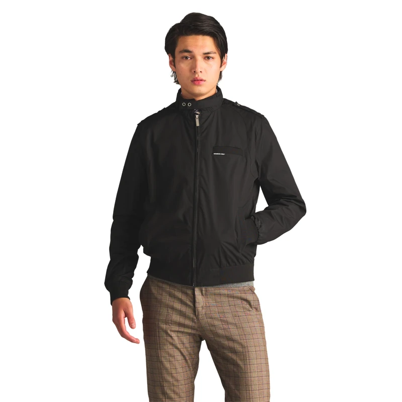 Members Only Men's Original Iconic Racer Jacket Cotton Lightweight, Black, S - Image 1