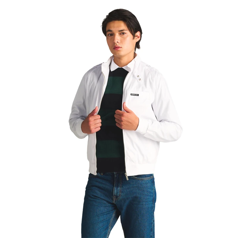 Members Only Men's Original Iconic Racer Jacket - White, M